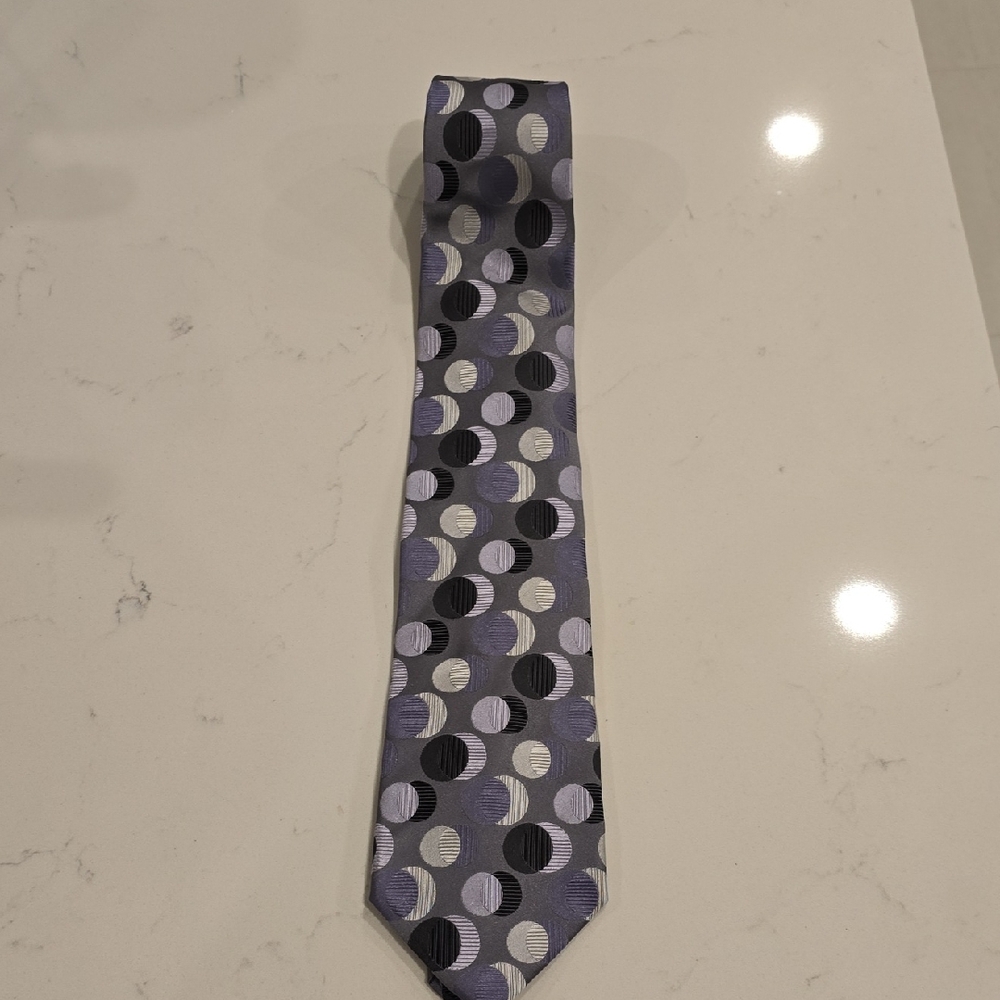 Men's Tie - Black, Gray, White